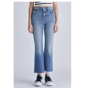Cello Women's Cello High Rise Crop Flare Jeans - Medium Blue Size 7
